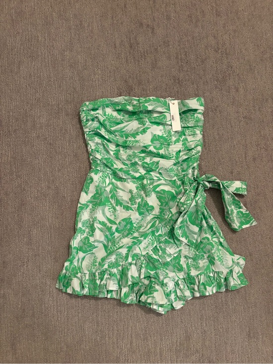 Olivaceous Pants - Oliviaceous green tropical romper